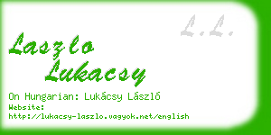 laszlo lukacsy business card