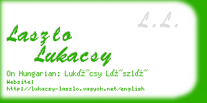 laszlo lukacsy business card